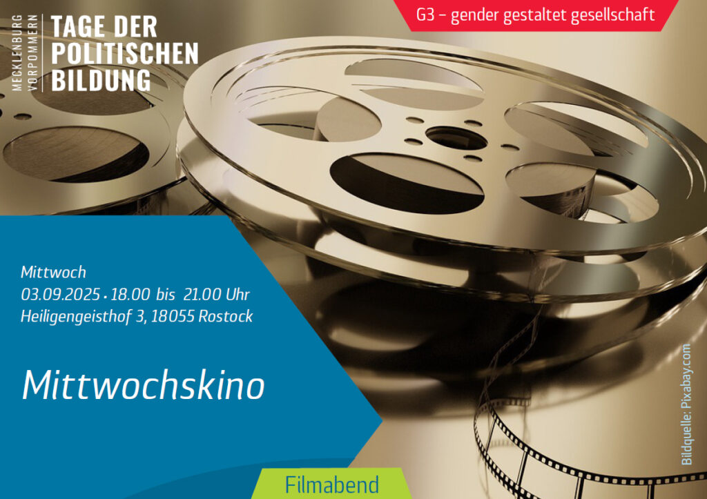 Mittwochskino. Zusehen ist eine Filmrolle im Vordergrund.