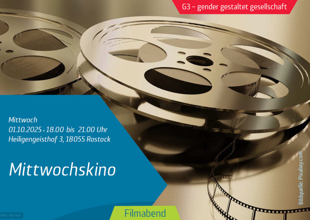 Mittwochskino. Zusehen ist eine Filmrolle im Vordergrund.