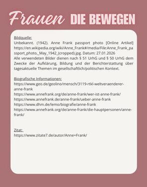 Frauen die bewegen-Anne Frank