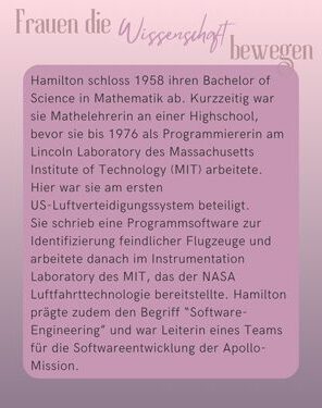 Frauen die Wissenschaft bewegen Margaret Hamilton