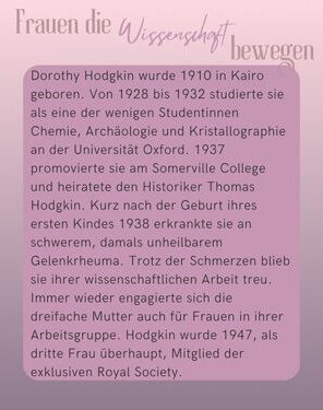 Frauen die Wissenschaft bewegen Dorothy Crowfoot Hodgkin