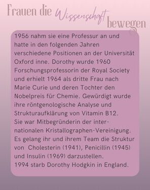 Frauen die Wissenschaft bewegen Dorothy Crowfoot Hodgkin