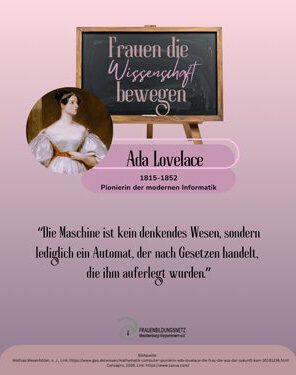 Frauen die Wissenschaft bewegen Ada Lovelace