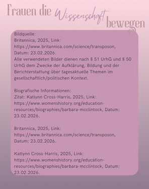 Frauen die Wissenschaft bewegen Barbara McClintock