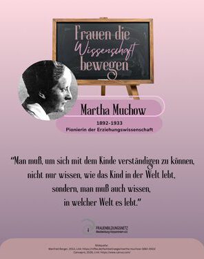 Frauen die Wissenschaft bewegen Martha Muchow