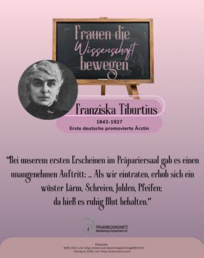 Frauen die Wissenschaft bewegen Franziska Tiburtius