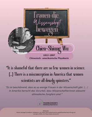 Frauen die Wissenschaft bewegen Chien Shiung Wu