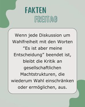 Fakten Freitag - Was ist der Choice Feminismus?