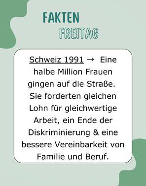 Frauenstreiks-Faktenfreitag