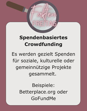 Fakten Freitag - Was ist eigentlich Crowdfunding?