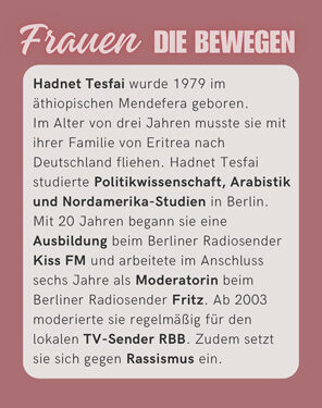 Frauen die BEWEGEN-Hadnet Tesfai