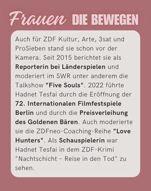 Frauen die BEWEGEN-Hadnet Tesfai