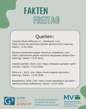 Fakten Freitag - Was ist Victim Blaming?