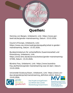 FaktenFreitag - Was ist eigentlich Gender Mainstreaming?