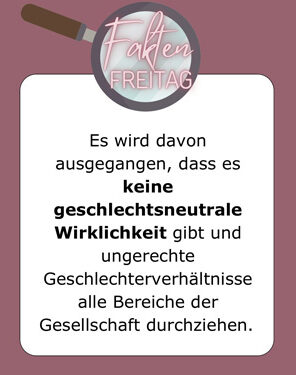 FaktenFreitag - Was ist eigentlich Gender Mainstreaming?