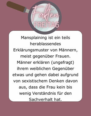 FaktenFreitag - Was ist eigentlich Mansplaining?
