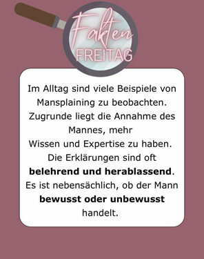FaktenFreitag - Was ist eigentlich Mansplaining?