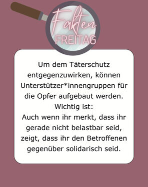 FaktenFreitag - Was ist eigentlich Täterschutz?