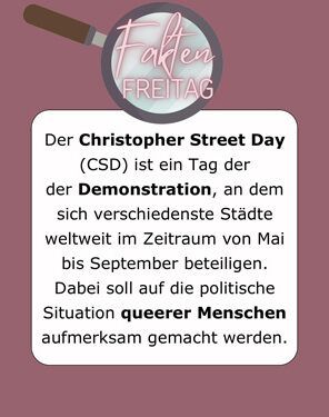 FaktenFreitag - Was ist eigentlich so wichtig am CSD?