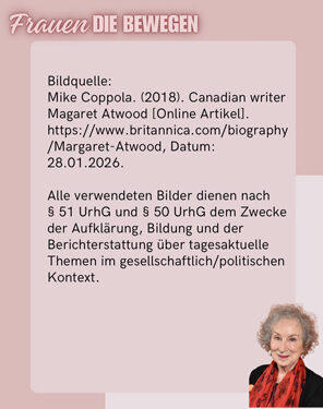 Frauen die Bewegen: Magaret Atwood