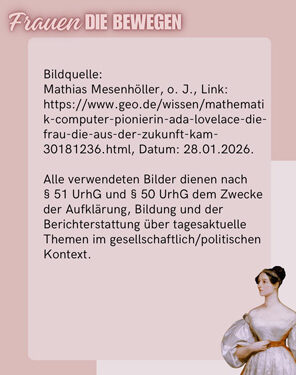 Frauen die bewegen - Ada Lovelace