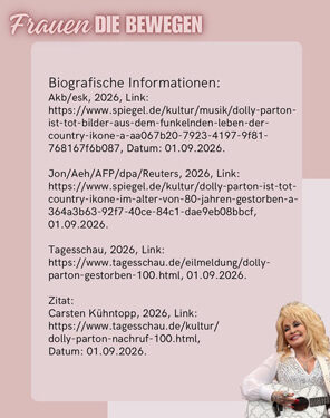 Frauen die bewegen - Dolly Parton