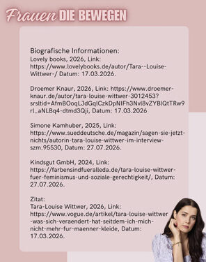 Frauen die bewegen - Tara Louise Wittwer