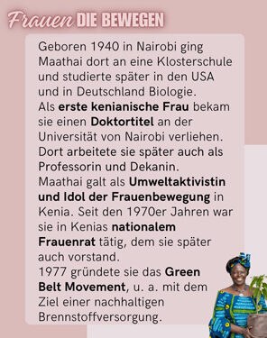 Frauen die bewegen - Mangari Maathai