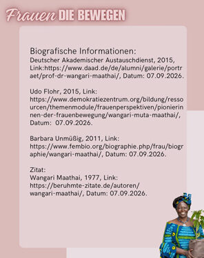 Frauen die bewegen - Mangari Maathai